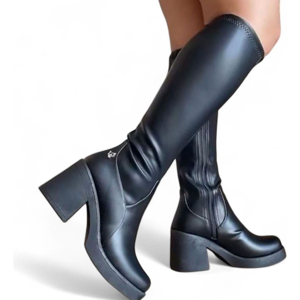 GENERICO - Botin Mujer Latex Taco 7 2086L-75 Color Negro