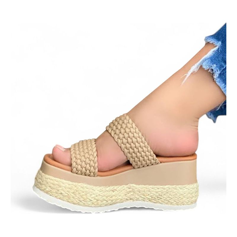 GENERICO - Sandalia Mujer Planta Pu 2086L-58 Color Beige