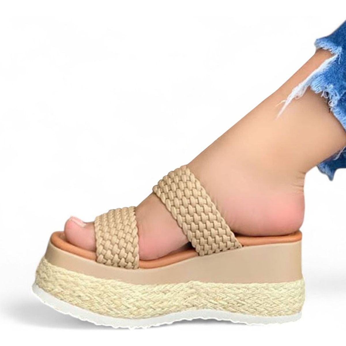 GENERICO - Sandalia Mujer Planta Pu 2086L-58 Color Beige