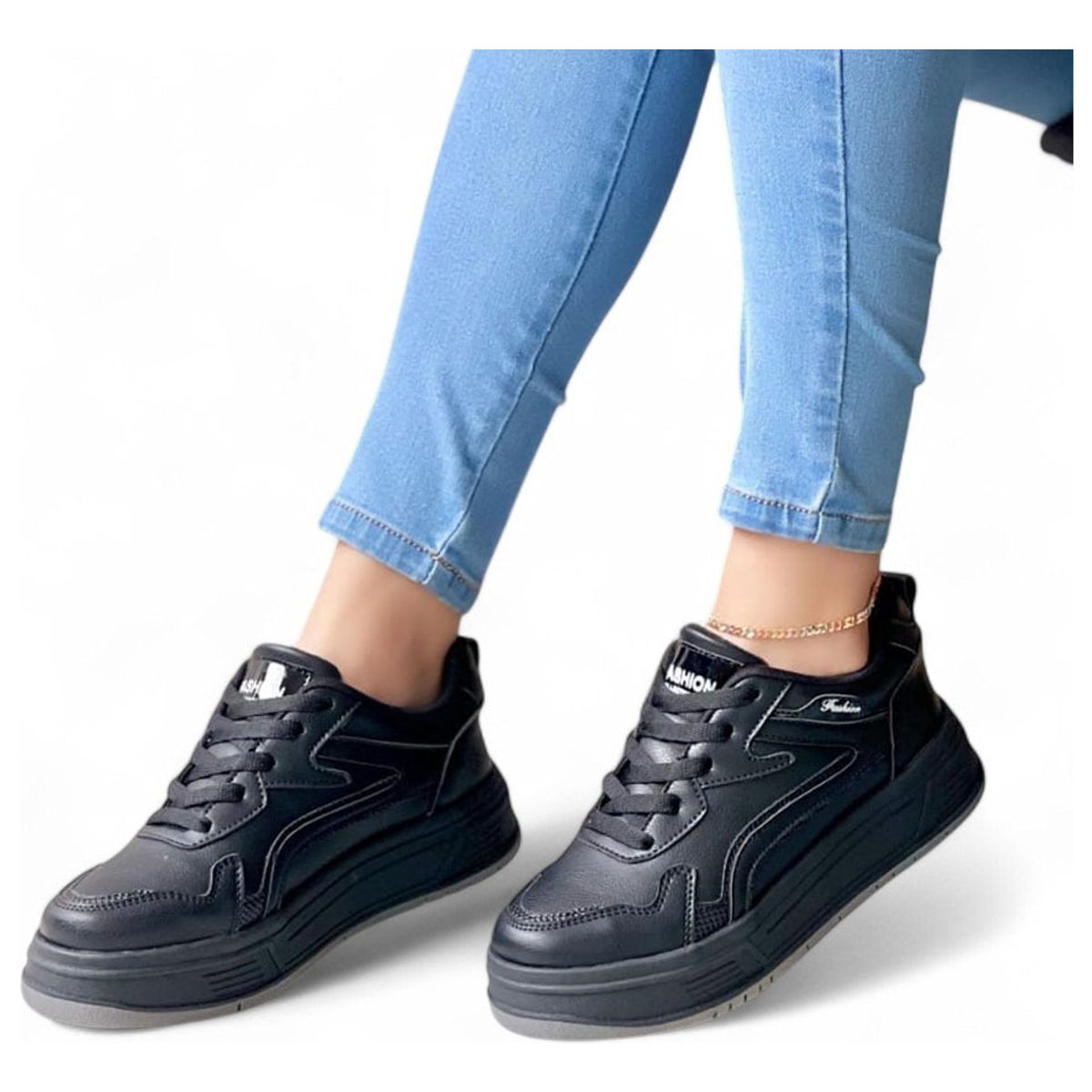 GENERICO - Zapatilla Mujer Rayo Casual 2086L-48 Color Negro