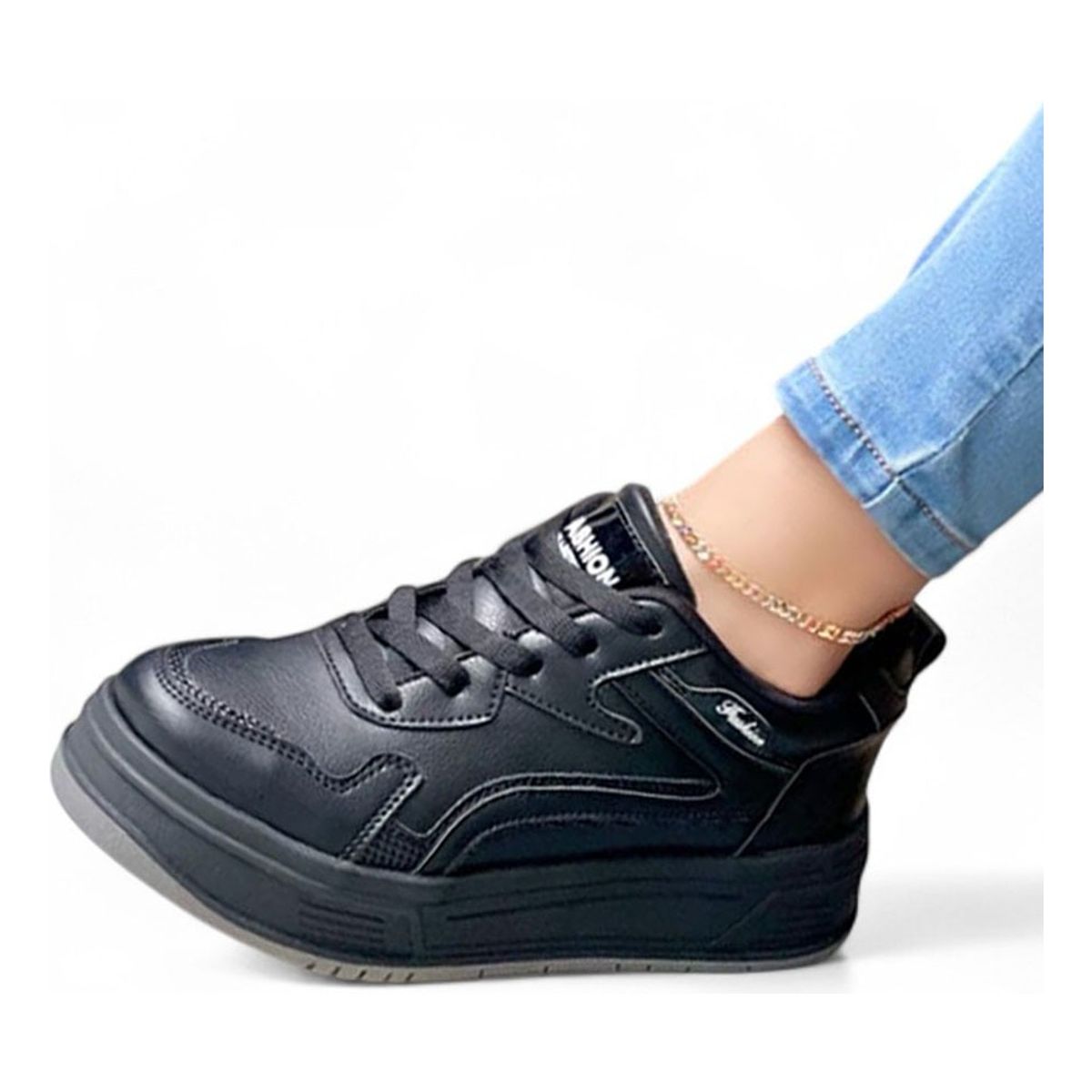 GENERICO - Zapatilla Mujer Rayo Casual 2086L-48 Color Negro