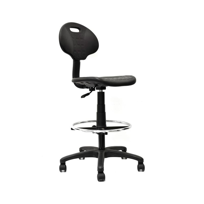 OFIDEAS - Silla Cajero Ergonómico Twig Cromado Color Negro Ofideas