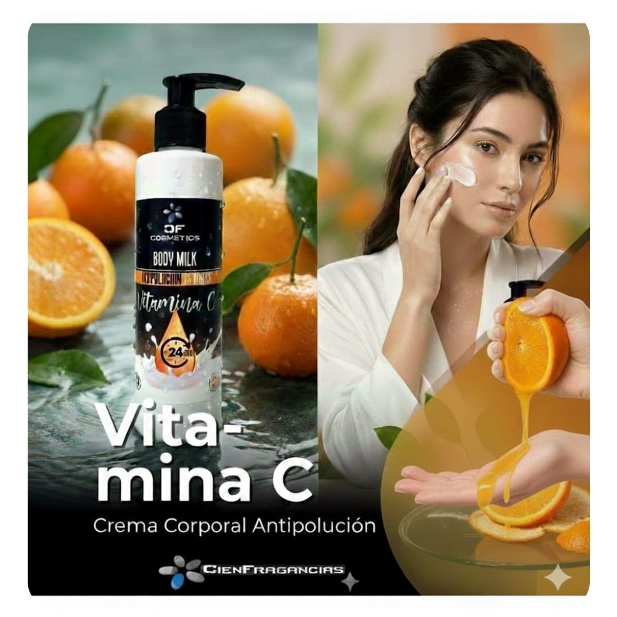 CIEN FRAGANCIAS - BODY MILK VEGANO VITAMINA C PURA CIENFRAGANCIAS CIEN ESENCIAS 200ML
