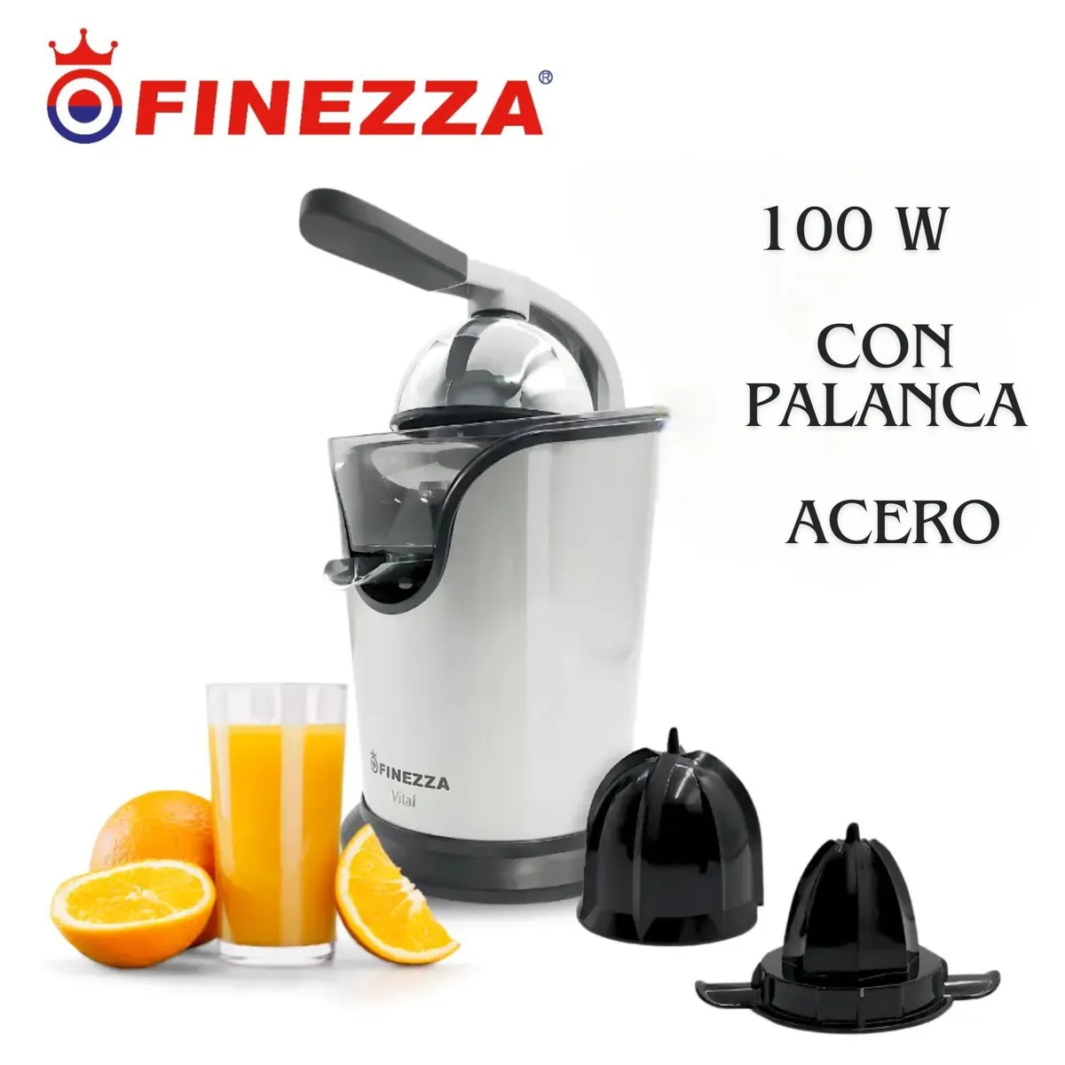 FINEZZA - Exprimidor de cítricos Finezza FZ NA6070E con Palanca 100 watts Acero