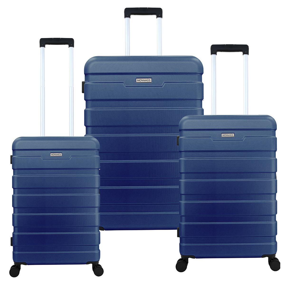 NOVAHUS - Set Maletas Rígidas Danubio S-M-L Azul
