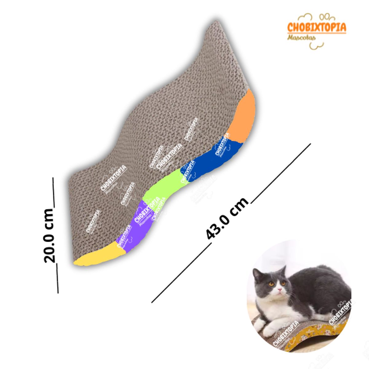 GENERICO - RASCADOR PARA GATOS CAMITA ONDULADA