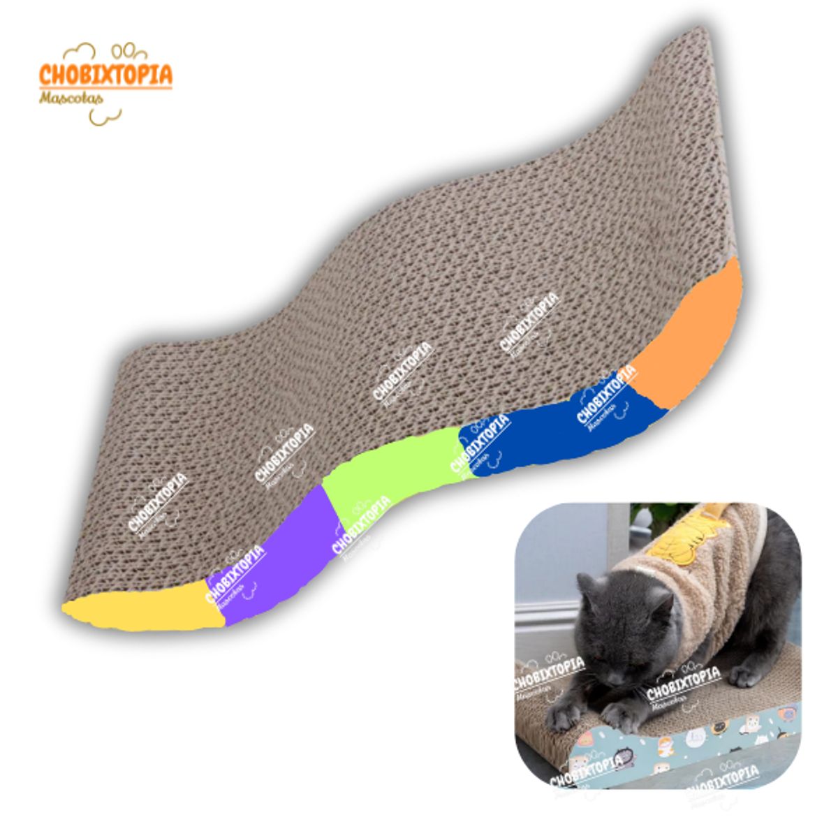 GENERICO - RASCADOR PARA GATOS CAMITA ONDULADA