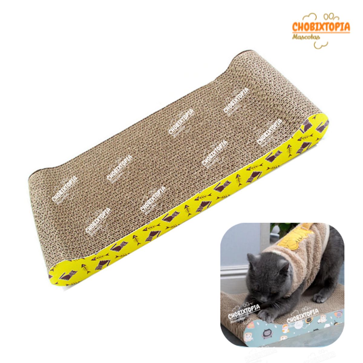 GENERICO - RASCADOR PARA GATOS CAMITA CON BORDES