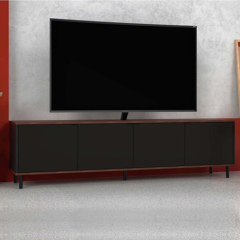 BRV MOVEIS - Stand TV 49x183x38cm Marrón Negro