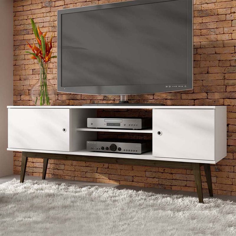BRV MOVEIS - Stand TV Zaid 58X150X38 cm Blanco y Negro