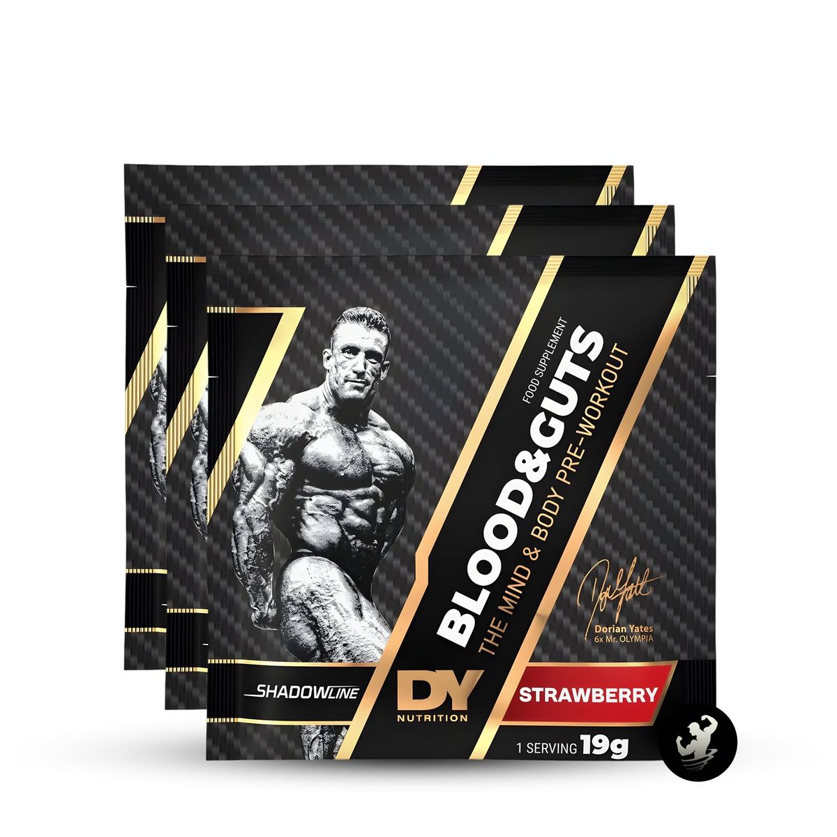 DORIAN YATES - Pre Entreno Blood and Guts 03 sachets 02 serv  - Strawberry