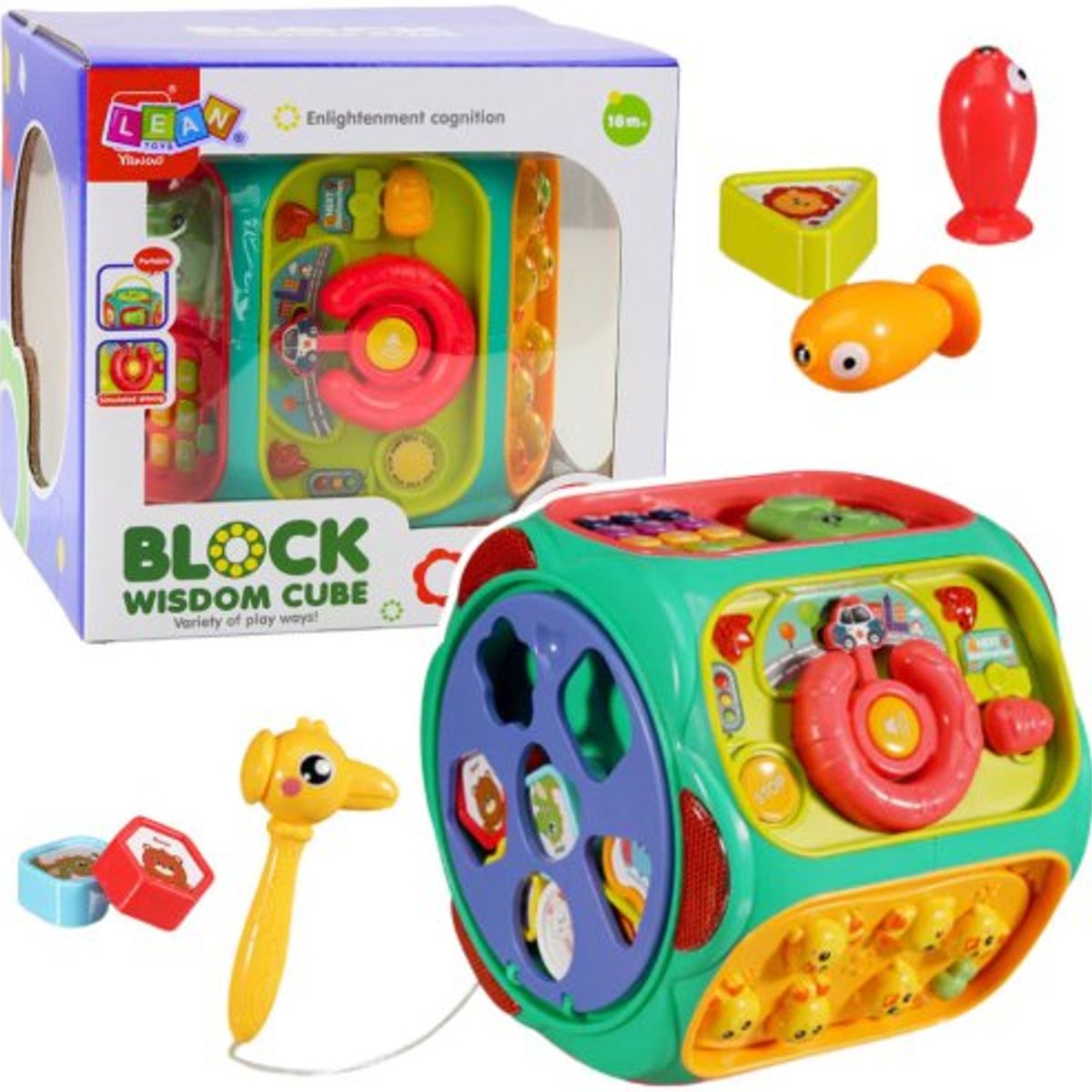 GENERICO - Juguete educativo cubo interactivo multifuncional 8 en 1