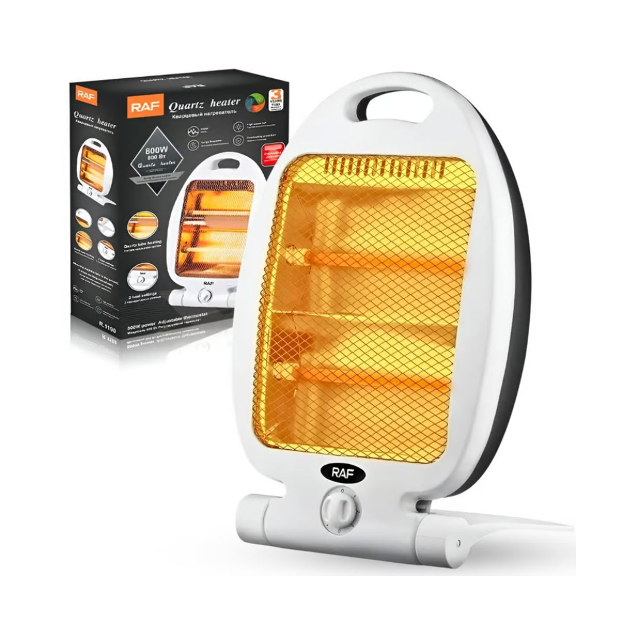 RAFF - Calefactor Calentador Eléctrico Estufa Halógeno RAF 800w