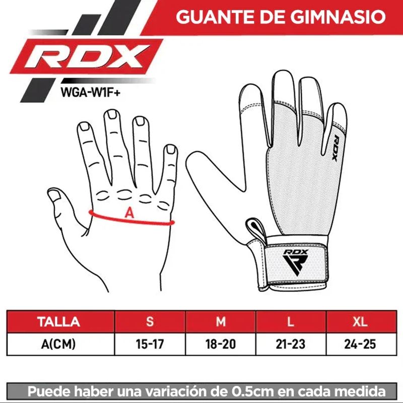 RDX - Guantes para Levantamiento de Pesas RDX W1F Plus Azul - XL