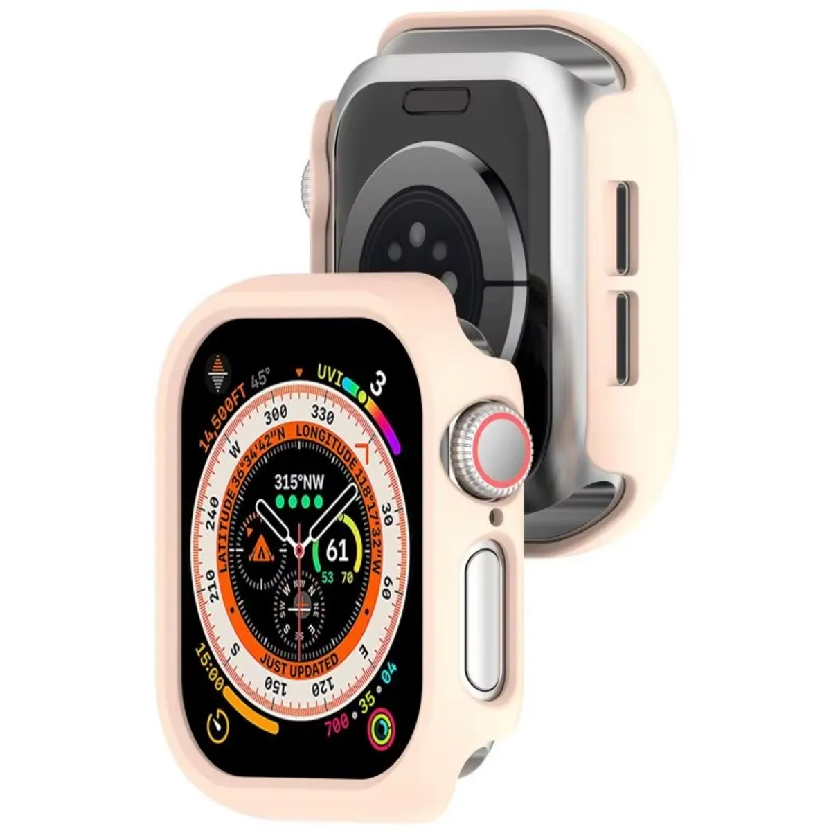 GENERICO - Case Bumper para APPLE WATCH 46mm - Serie 10 - Rosa