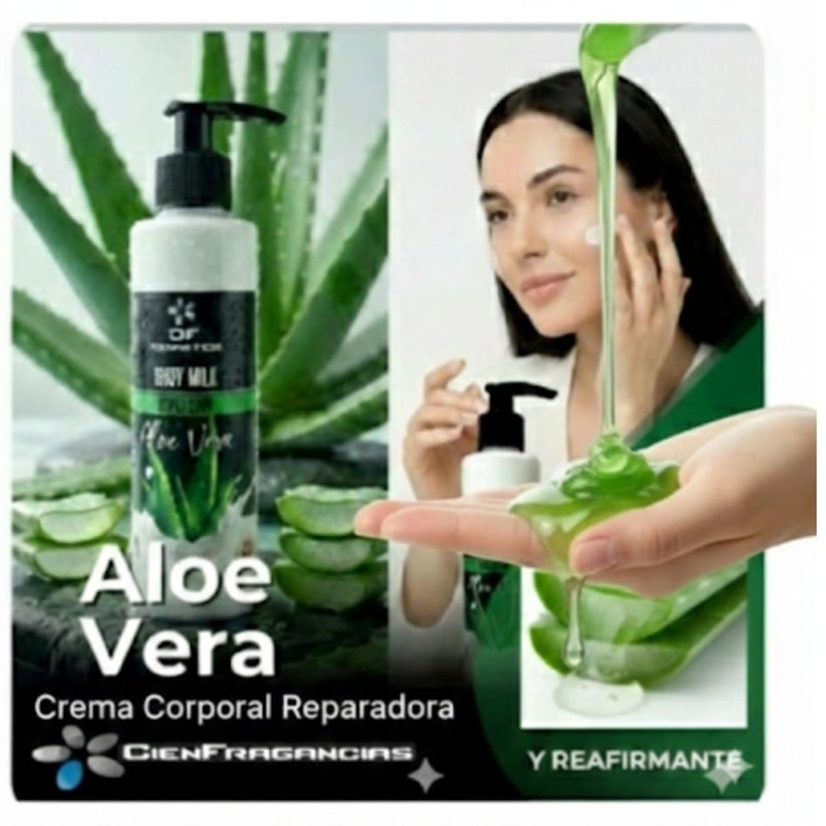 CIEN FRAGANCIAS - BODY MILK VEGANO ALOE PURO CIENFRAGANCIAS CIEN ESENCIAS VIT AC+E 200ML