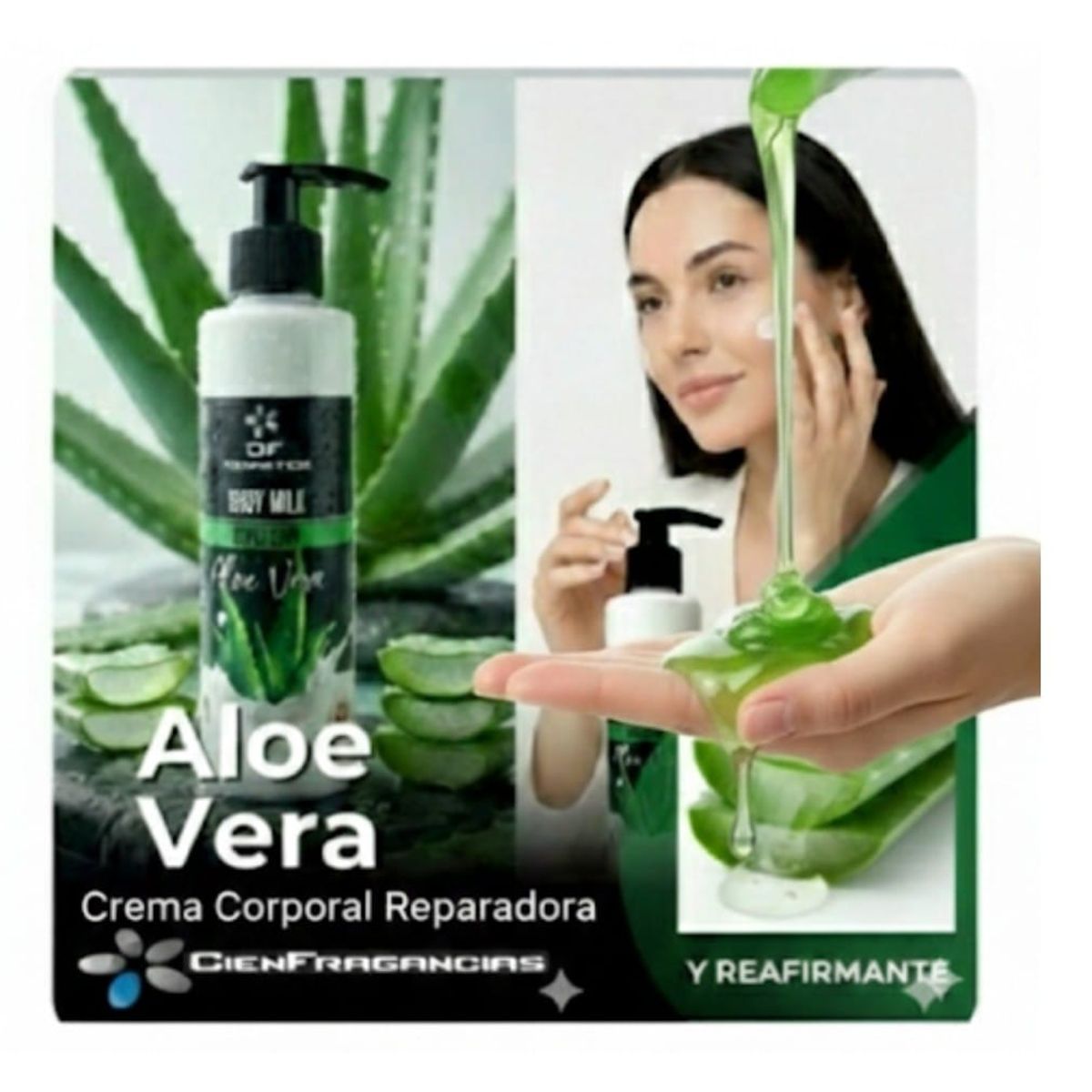 CIEN FRAGANCIAS - BODY MILK VEGANO ALOE PURO CIENFRAGANCIAS CIEN ESENCIAS VIT AC+E 200ML
