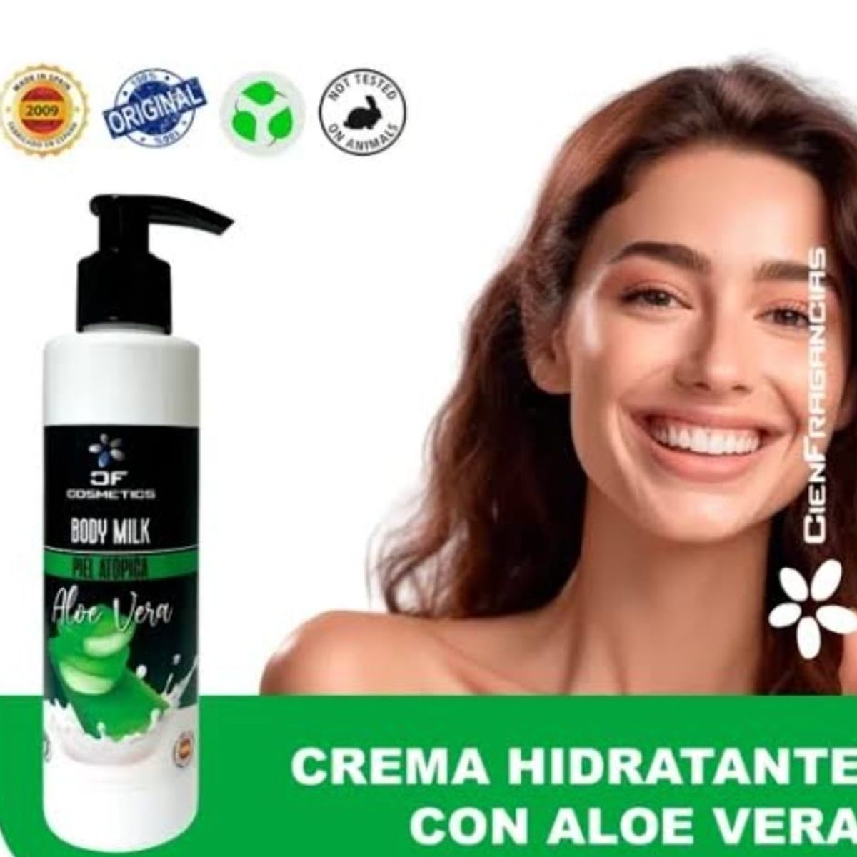 CIEN FRAGANCIAS - BODY MILK VEGANO ALOE PURO CIENFRAGANCIAS CIEN ESENCIAS VIT AC+E 200ML