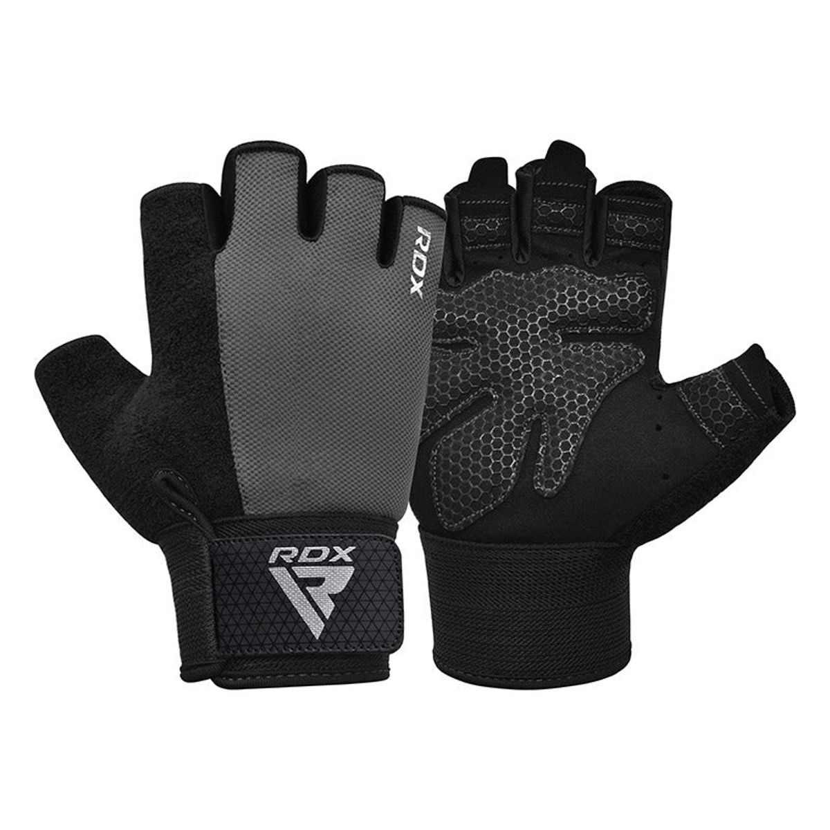 RDX - Guantes para Levantamiento de Pesas RDX W1H Plus Gris - L