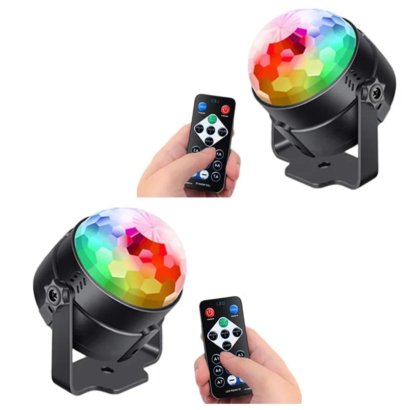 GENERICO - KiT 2 lámpara Foco LED tipo discoteca de 7 modos para fiesta