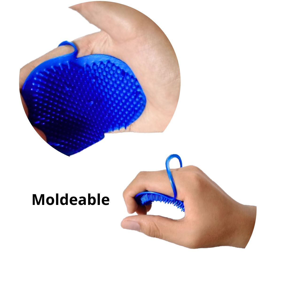 GENERICO - CEPILLO PARA MASCOTAS - MASAJE Y BAÑO NEGRO