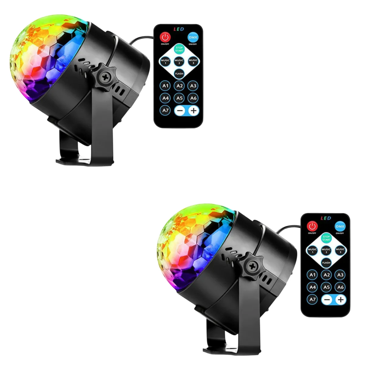 GENERICO - Pack x2 Lámparas Foco Led Discoteca Luces Sicodélicas