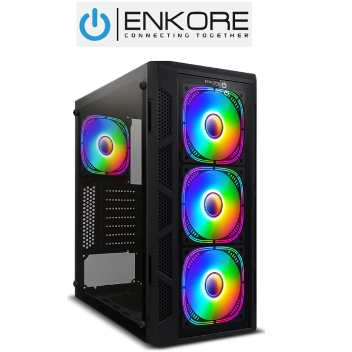 ENKORE - Case Gamer MYSTIC ENC 5001 USB3.0 4FAN MIRROR RAINBOW ENKORE