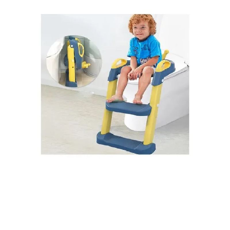 GENERICO - ASIENTO ESCALERA PARA INODORO CON OREJAS PLEGABLE PARA NIÑOS