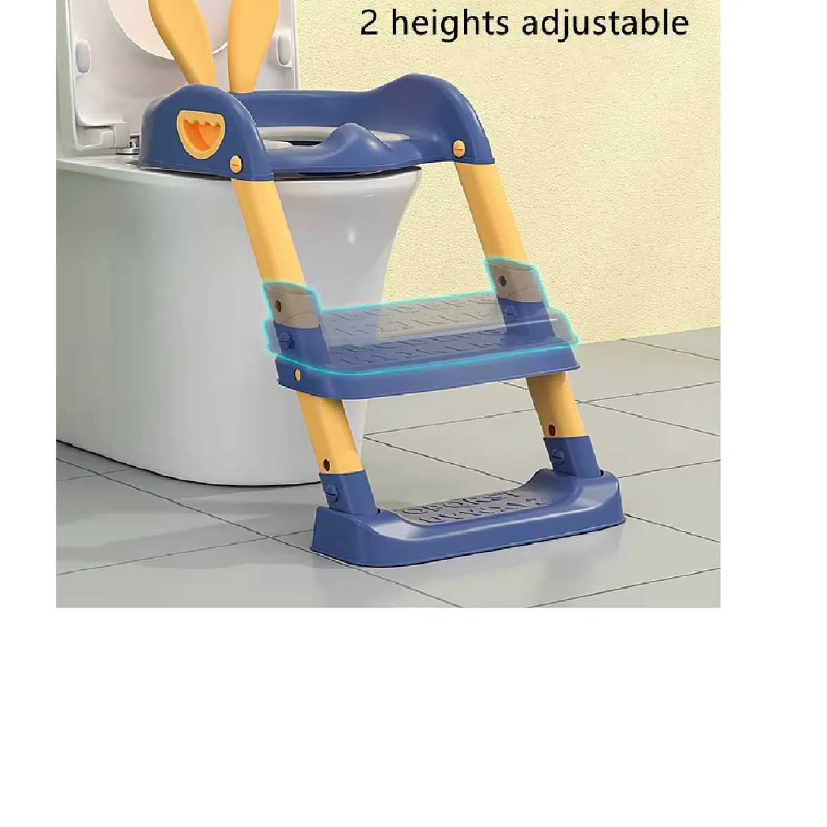 GENERICO - ASIENTO ESCALERA PARA INODORO CON OREJAS PLEGABLE PARA NIÑOS