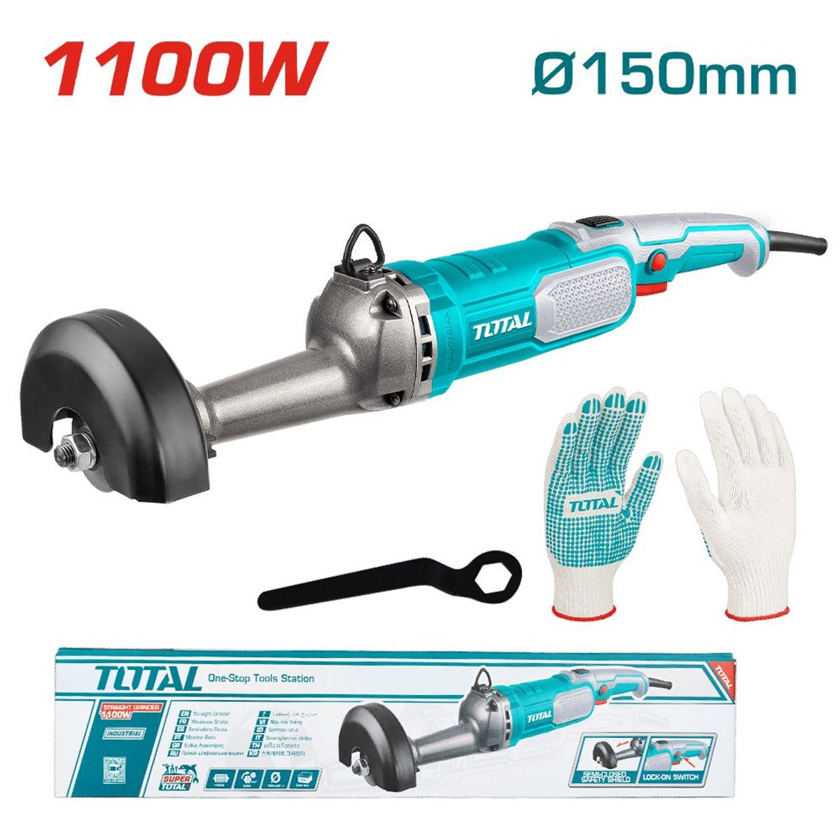 TOTAL TOOLS - Amoladora Recta 6 Pulgadas 1100w Industrial - TSG1508