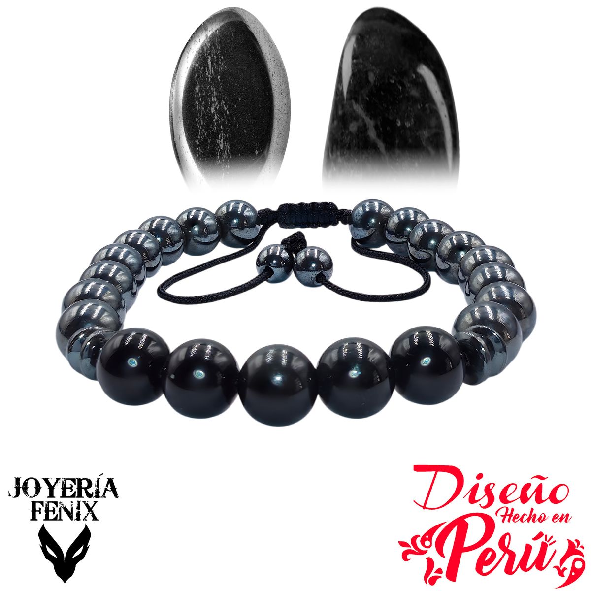 JOYERIA FENIX - Pulsera Doble Protección Hematite - Joyería Fenix