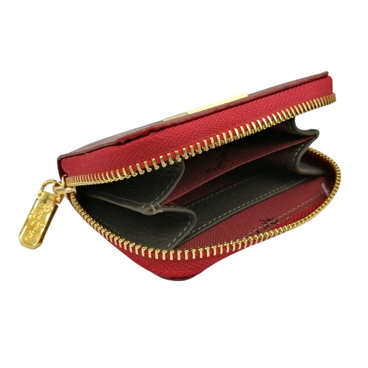 PERRY JHAN - Monedero Billetera Mujer en cuero Rojo - Perry Jhan