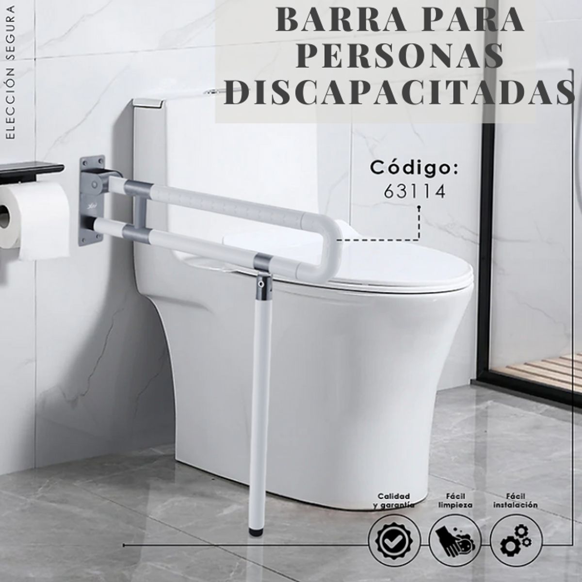 XM - BARRA DE SEGURIDAD  ACERO INOXIDABLE  ADB63114