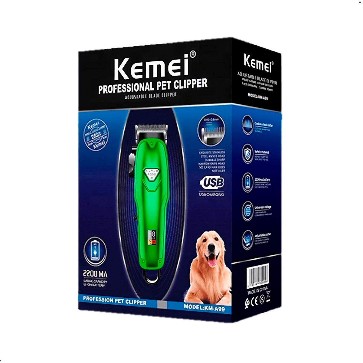 KEMEI - Maquina KEMEI KM-A99 Corte Pelo Mascota Recargable