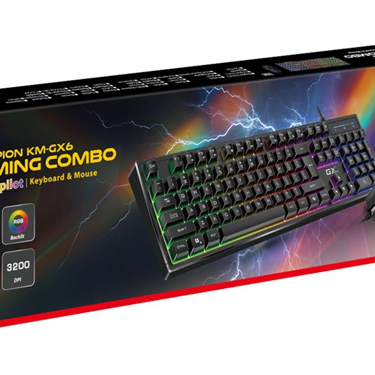 GENIUS GX - TECLADO GENIUS + MOUSE GX SCORPION KM-GX6 GAMING RGB 3200DPI BLACK