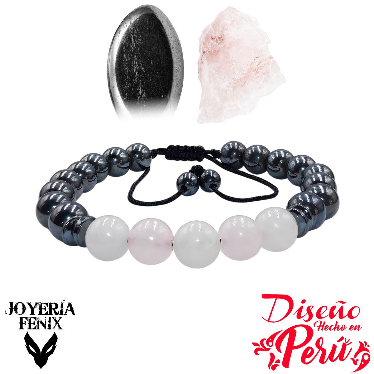JOYERIA FENIX - Pulsera Doble Protección Hematite - Joyería Fenix