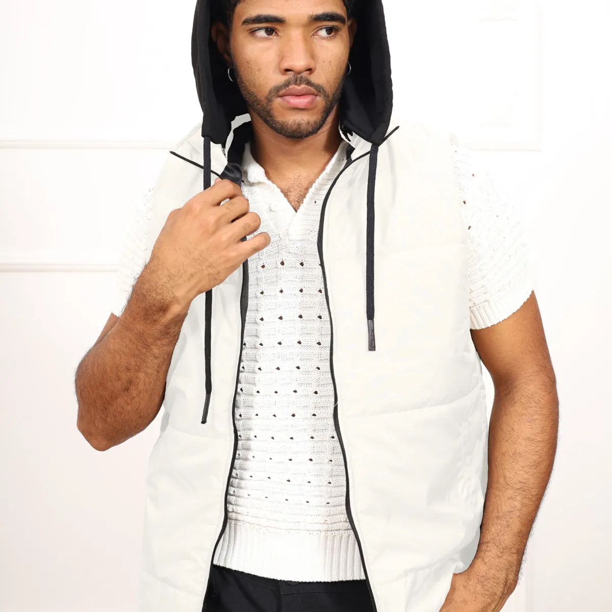 DM DEXMEN - Chaleco Dexmen Capucha Hueso