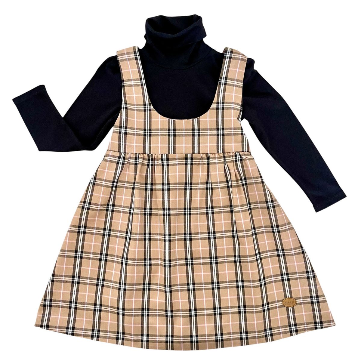 VALU MODA INFANTIL - Jumper a cuadros y cafarena negra