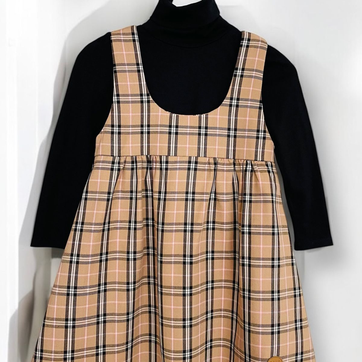 VALU MODA INFANTIL - Jumper a cuadros y cafarena negra