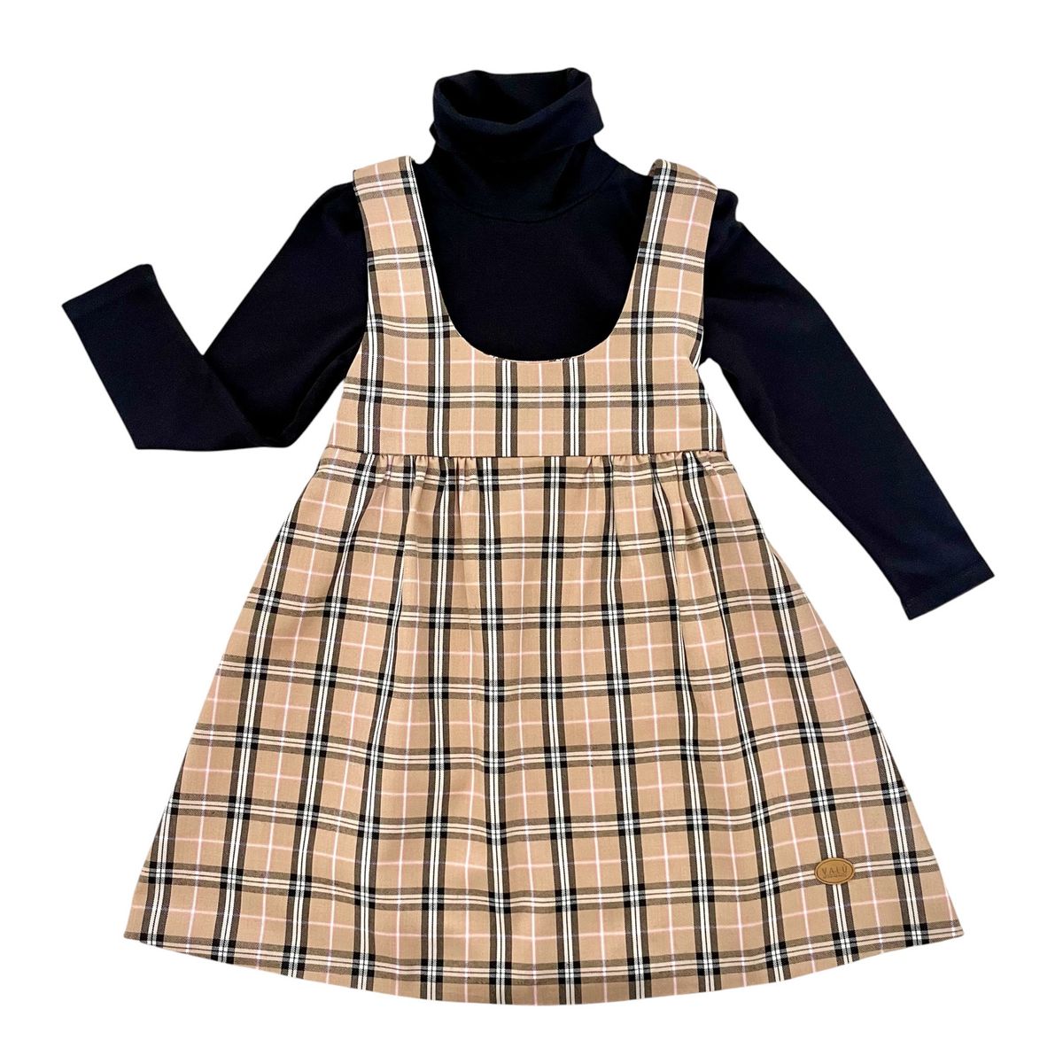 VALU MODA INFANTIL - Jumper a cuadros y cafarena negra