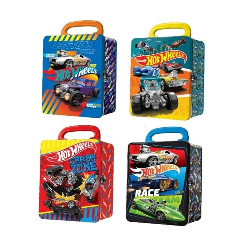 HOT WHEELS - Hot Wheels Estuche Metal Para 18 Autos Aleatorio