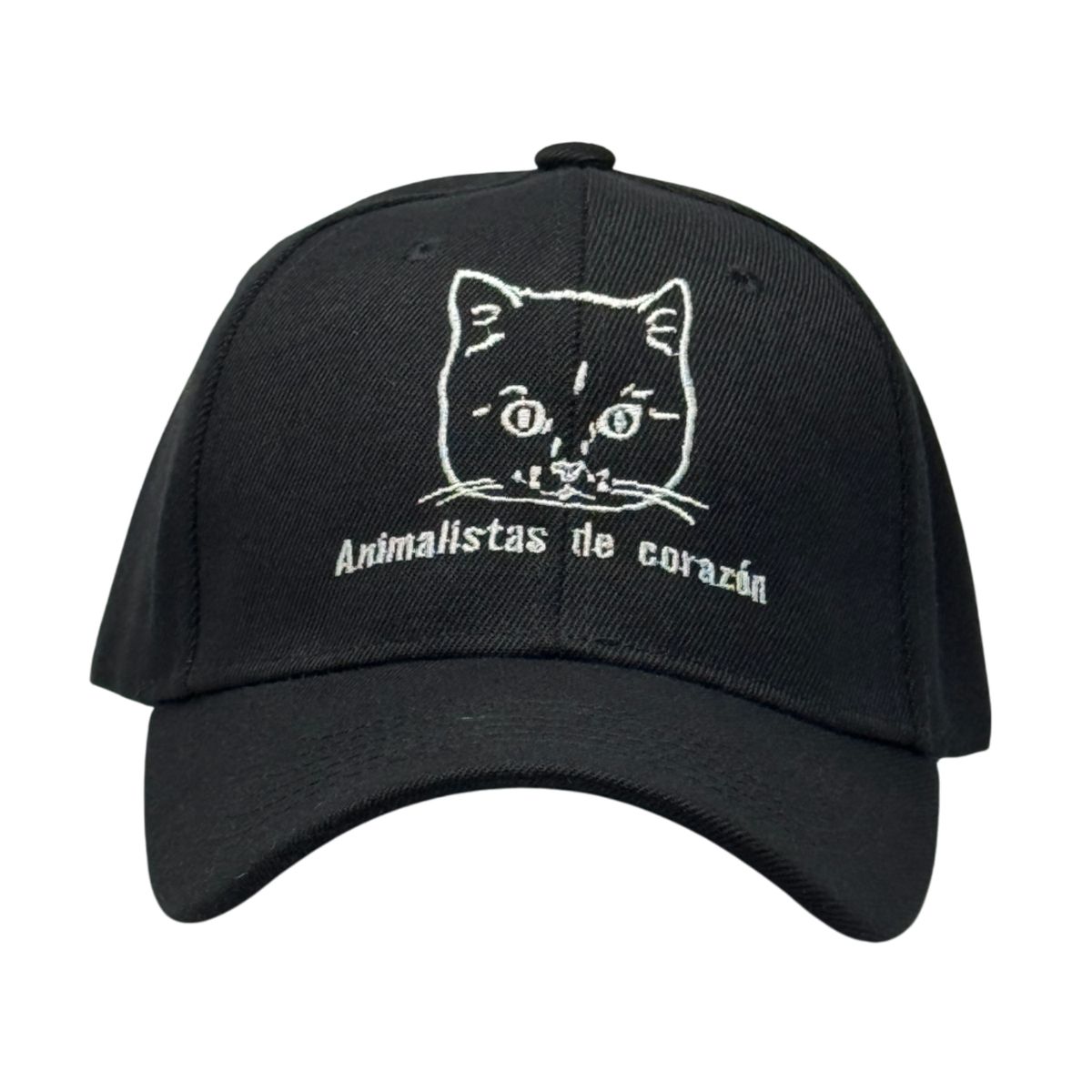 GENERICO - Gorra Unisex de Lona Negra con bordado mascota Visera Curva