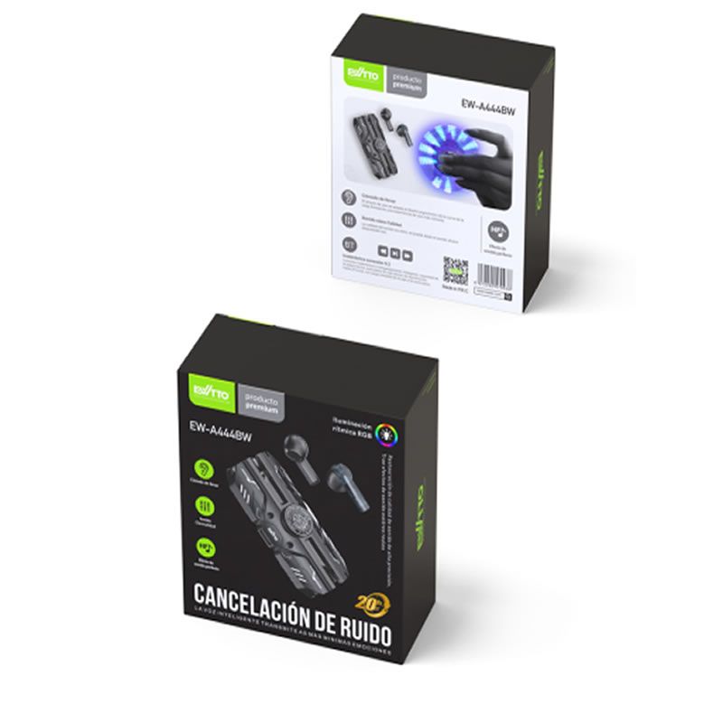 Audífonos EWTTO  Bluetooth In-ear Gamer EW-A444BW Reducción De Ruido