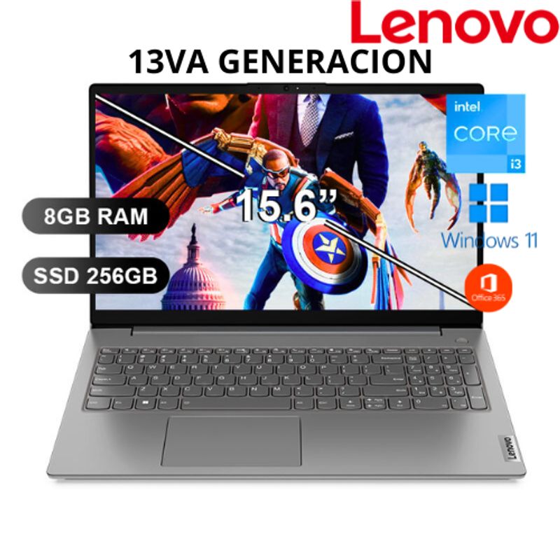 LENOVO - Laptop Lenovo V15 G4 IRU Intel Core i3-1315U 8GB RAM 256GB SSD 15,6 pulgadas FHD