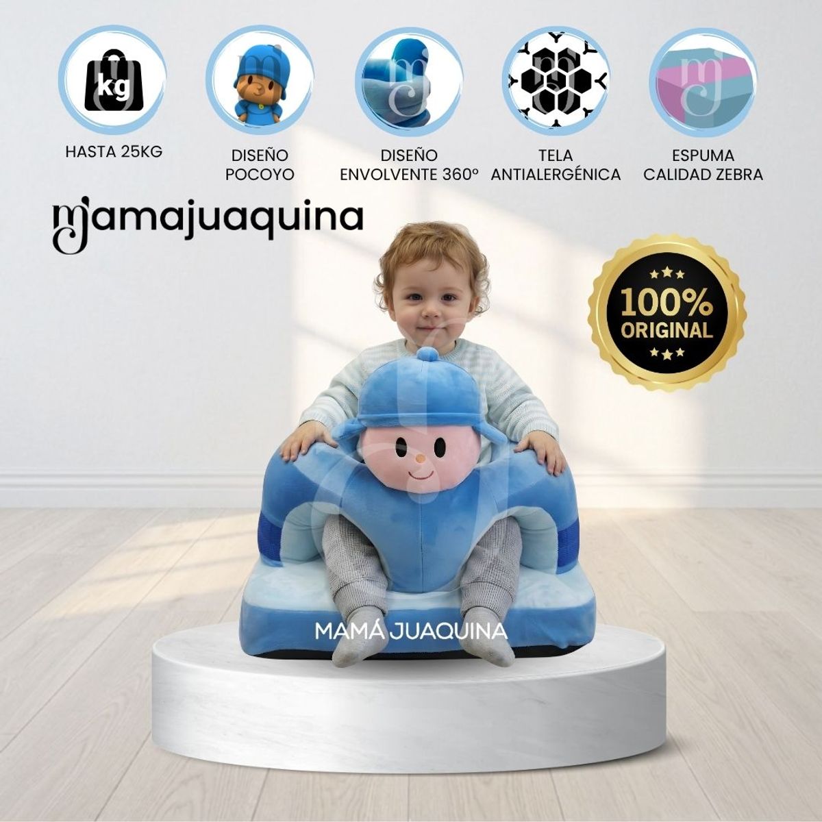 BABY - Asiento de Apoyo para Bebés «POCOYO» Premium Light Blue