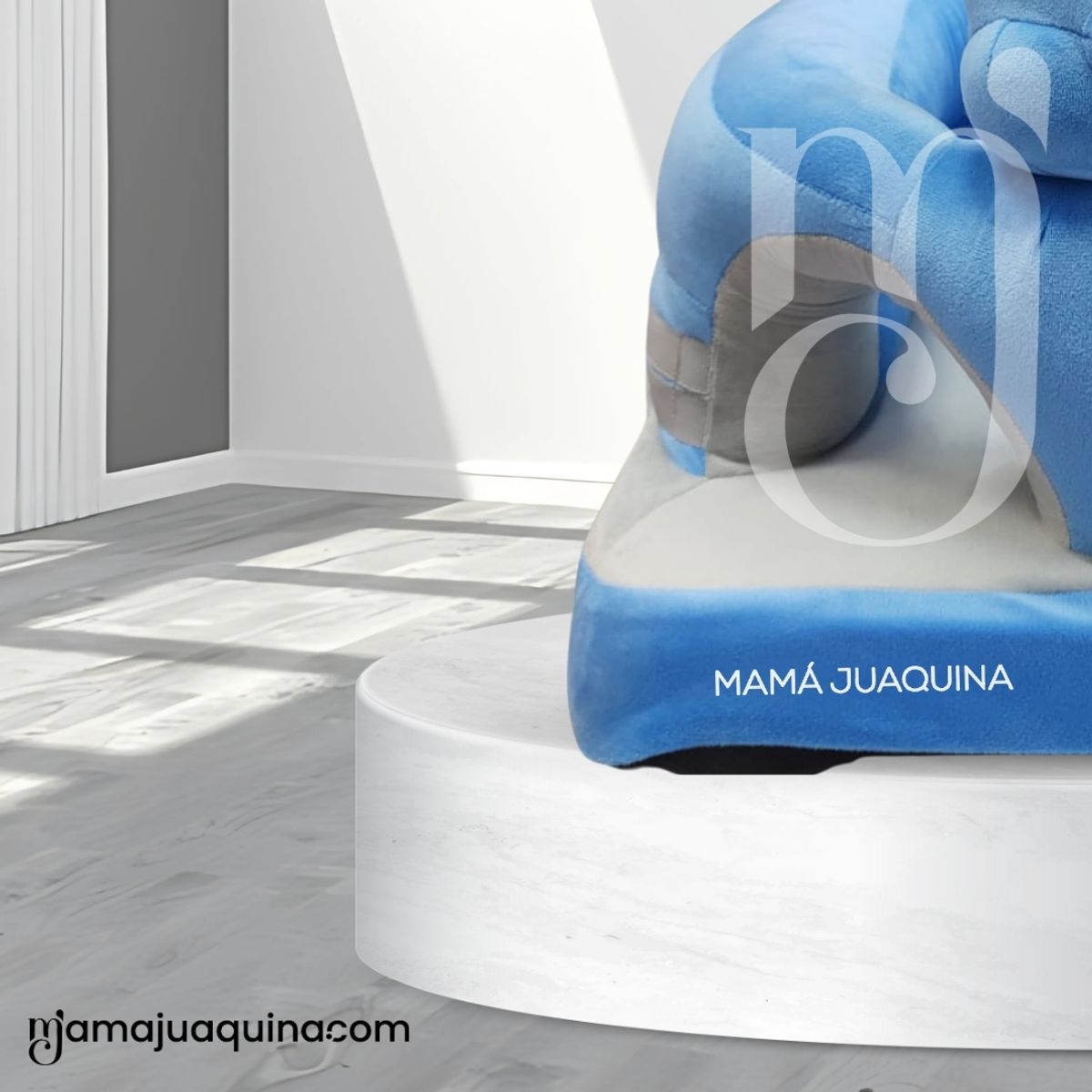 BABY - Asiento de Apoyo para Bebés «ELEPHANT» Animal Light Blue