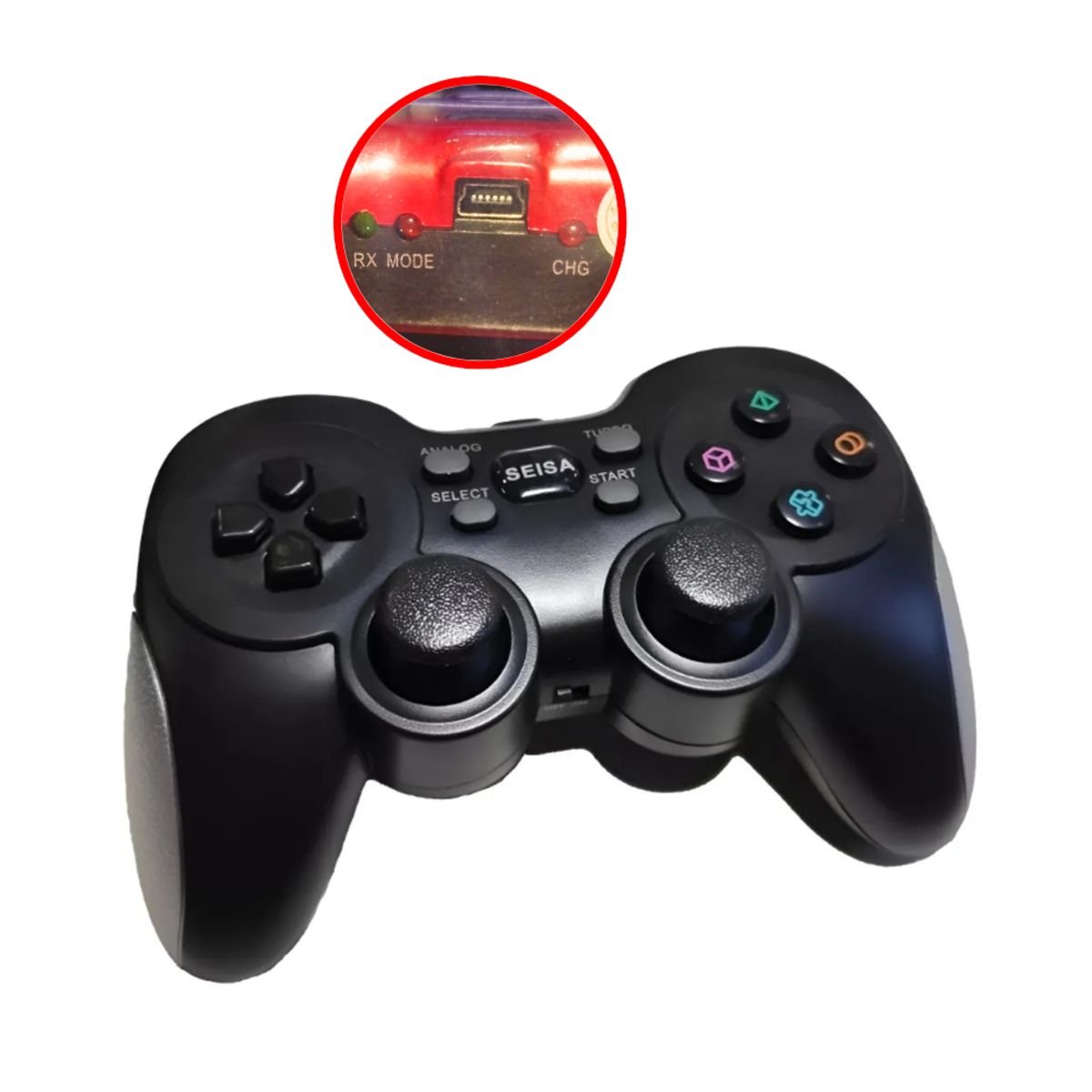 SEISA - Mando para Computadora Joystick Gamepad 6 en 1 Negro