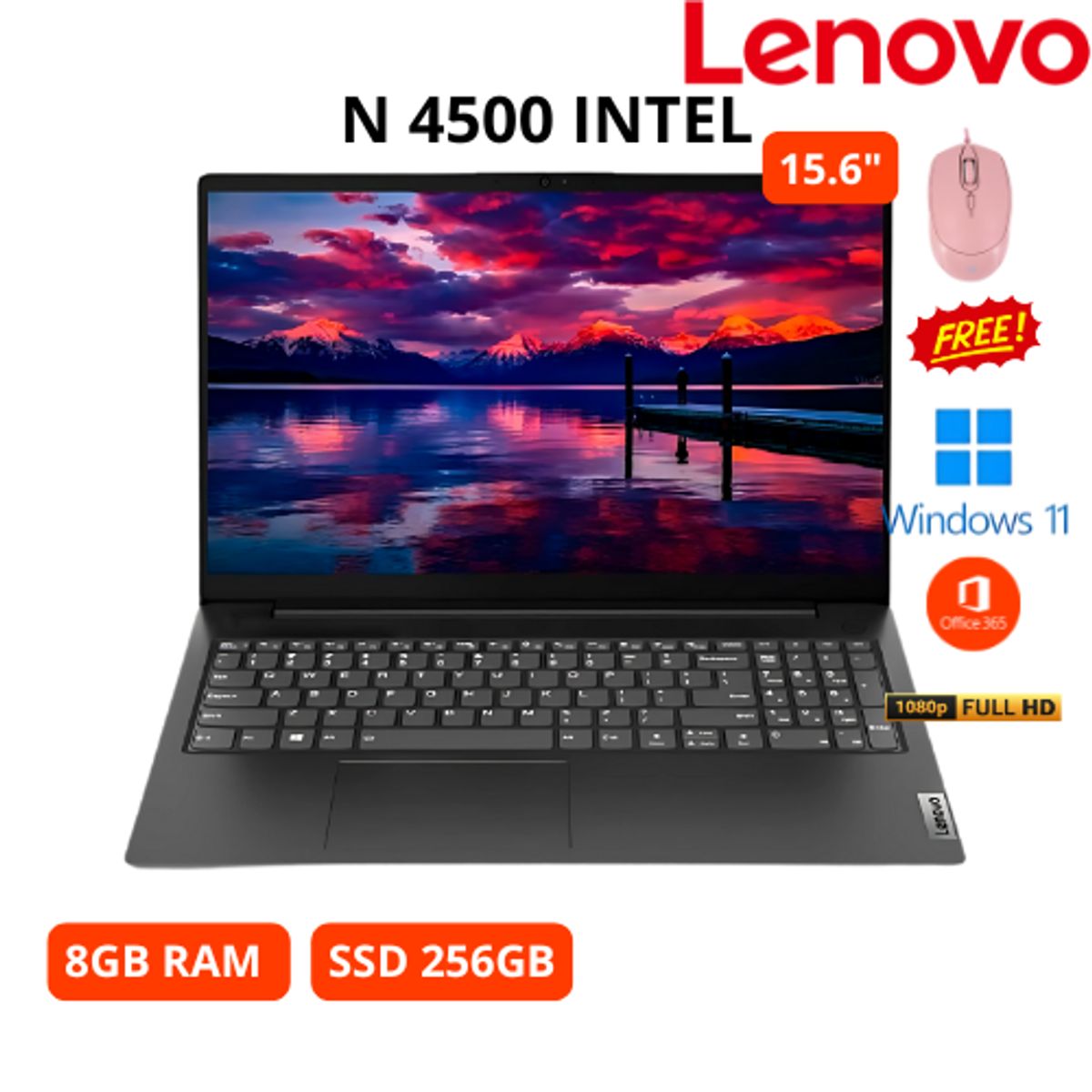 LENOVO - LAPTOP LENOVO V15 G2 IJL 15.6 " FHD TN Celeron N4500 2.8GHz 8GB DDR4 256GB