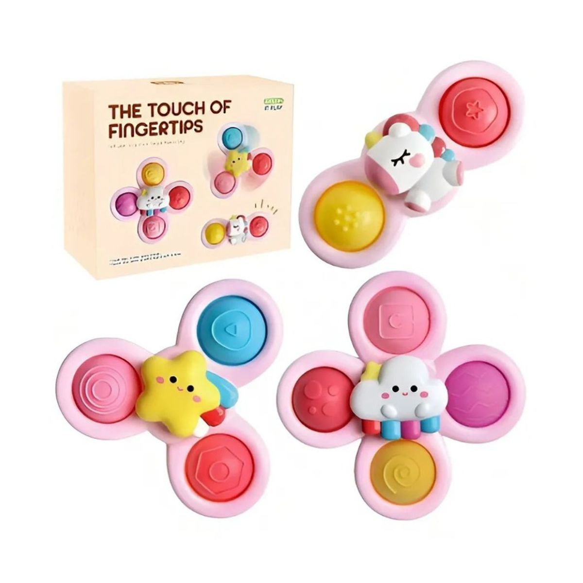 GENERICO - Set de Spinners Sensoriales de Unicornio para Bebé
