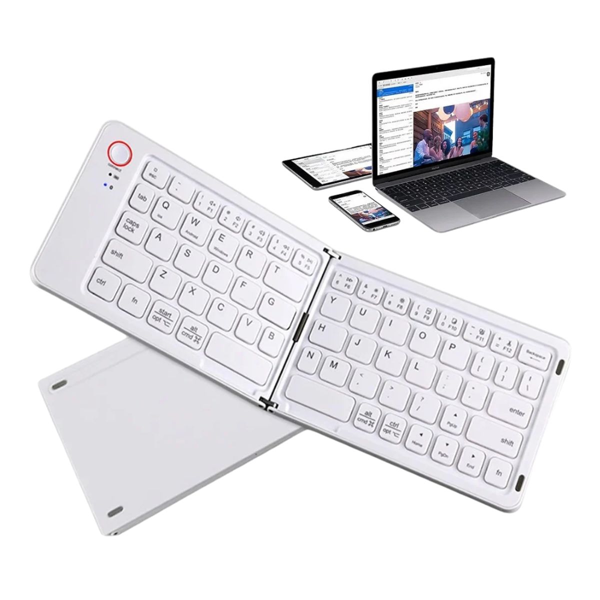 SEISA - Teclado Soporte Recargable Inalambrico Bluetooth iPad Tablet Laptop